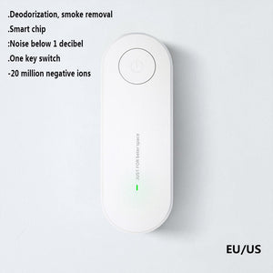 Air Purifier Anion, Mini Portable Air Purification Air Freshener Ionizer Cleaner Dust Cigarette Smoke Remover Toilet Deodorant - Zambeel