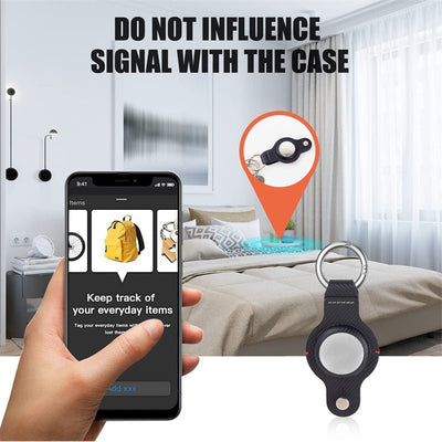 AirTag Secure Holder With Key Ring Original Stylish And Durable Key Ring Accessories Gift Keychain - Zambeel