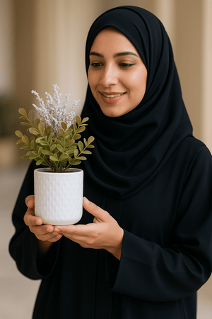 Artificial Potted Plant with Leaves - Zambeel