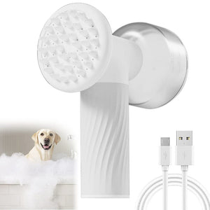 Automatic Foaming Dog Cat Bath Brush Dog Shampoo Brush With Soap Dispenser Electric Pet Grooming Massage Brush Pet Bath Brush Scrubber Comb For Dog Cat Pet Products - Zambeel
