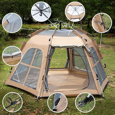 Automatic Hexagonal Camping Tent © - Zambeel