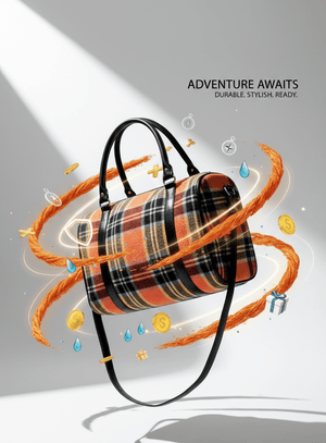 Autumn Plaid Fabric Handbag - Zambeel