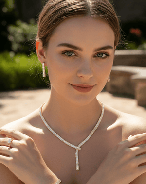 Baguette Lariat Jewelry Set - Zambeel