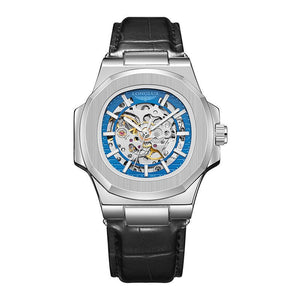 Barrel - shaped Leather Belt Men's Waterproof Mechanical Watch - Zambeel