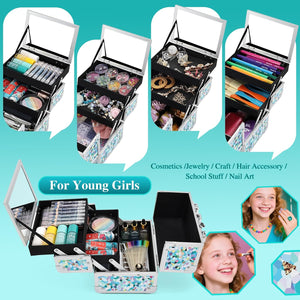 Blue Floral Makeup Case - Zambeel