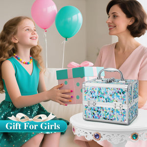 Blue Floral Makeup Case - Zambeel