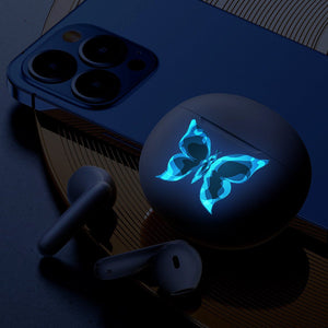 Blue Luminous Small Butterfly Bedroom Living Room Luminous Stickers Home Decor - Zambeel