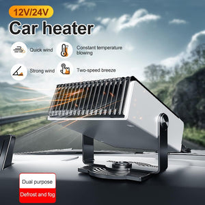 Car Heater Portable Car Heater Defrost Heater 180 - degree Rotation Car Heater & Cooling Fan 2 In 1 Fast Heating Low Noise - Zambeel
