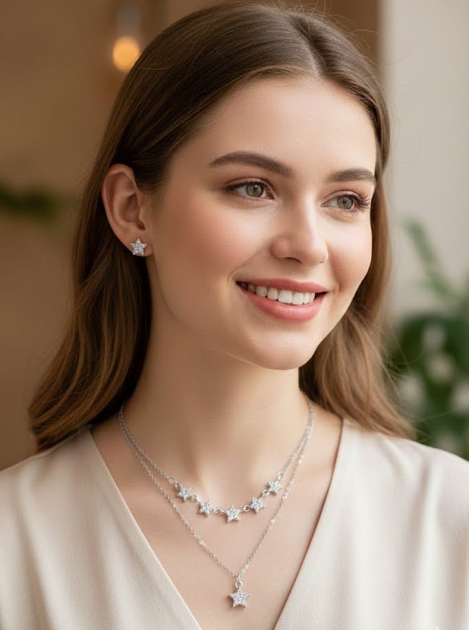 Celestial Star Layered Jewelry Set - Zambeel