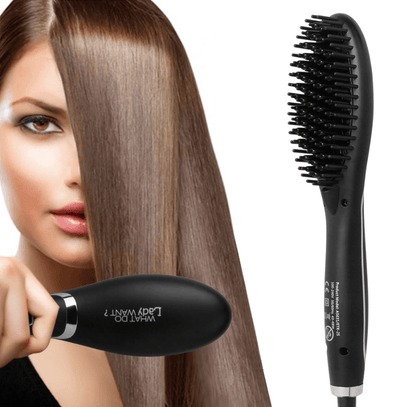 Ceramic Hair Straightening Brush - Zambeel