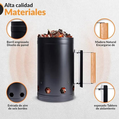 Charcoal Chimney Starter Ⓢ - Zambeel