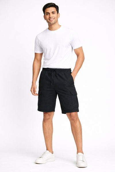 Classic Black Cargo Shorts - Zambeel