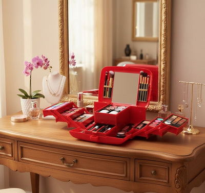 Classic Deluxe Vanity Case Make - Up Kit © Ⓢ - Zambeel