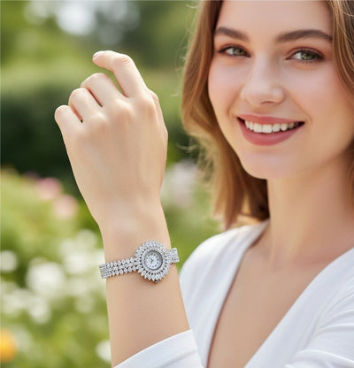 Classic Round Luxe Crystal Watch - Zambeel