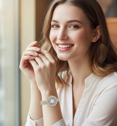 Classic Round Luxe Crystal Watch - Zambeel