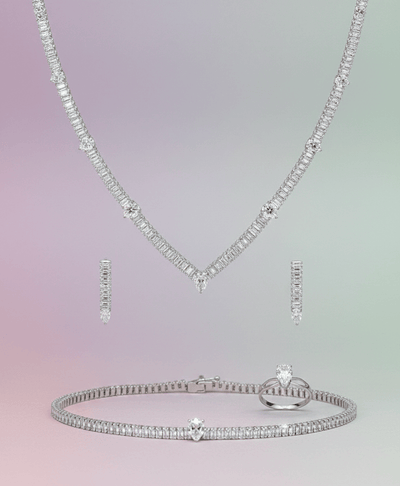 Classic Teardrop Crystal Jewelry Set - Zambeel