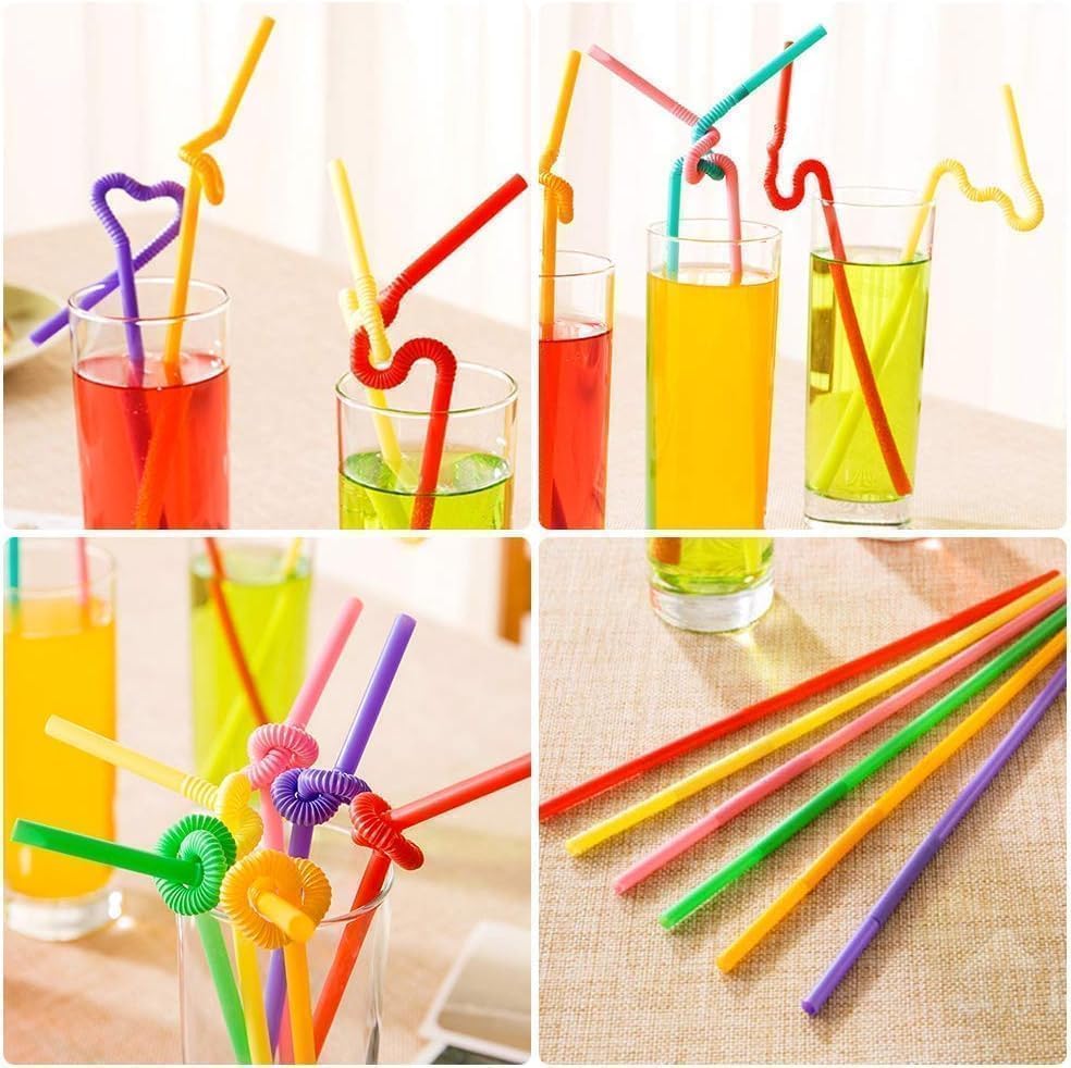 Colorful Flexible Drinking Straws - Zambeel