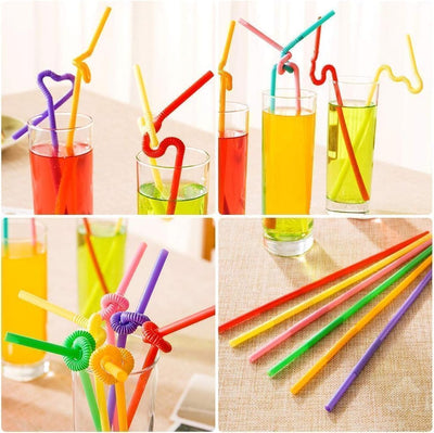 Colorful Flexible Drinking Straws - Zambeel