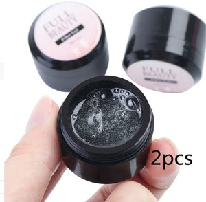 Creacked Repair Glue Nail Fiber Silk Extension Gel Fiberglass Poly UV Builder Gel Polish Manicure Art Prolonged Tool - Zambeel