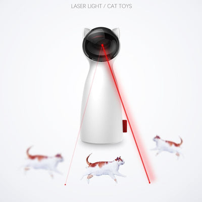 Creative Cat Pet LED Laser Funny Toy Smart Automatic Cat Exercise Training Entertaining Toy - Zambeel