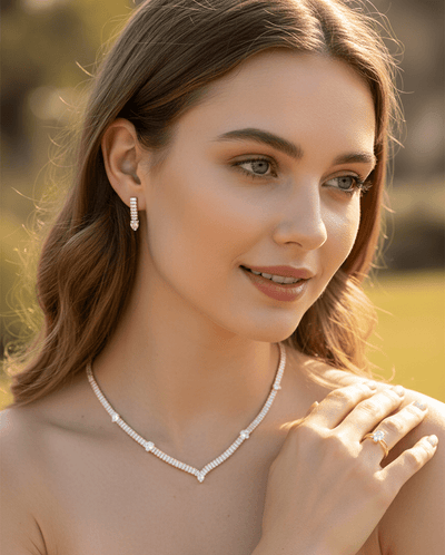 Crystal Accent Jewelry Set - Zambeel
