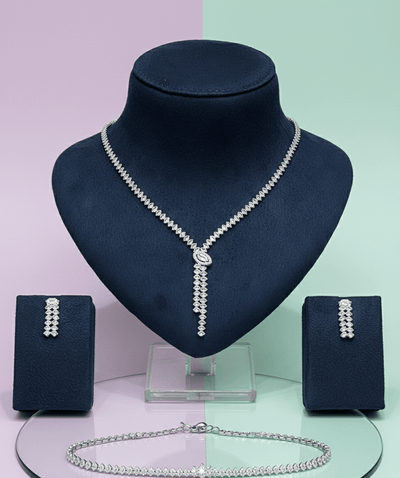 Crystal Drop Jewelry Set - Zambeel