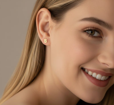 Custom Letter Stud Earring - Zambeel