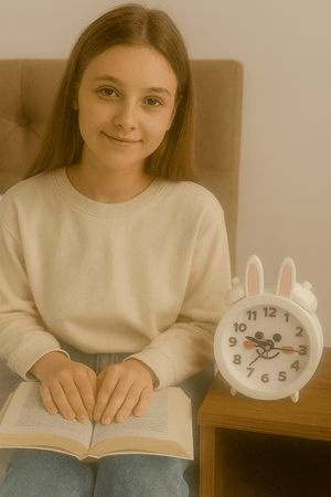 Cute Bunny Twin - Bell Alarm Clock - Zambeel