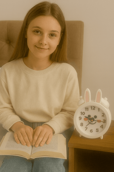 Cute Bunny Twin - Bell Alarm Clock - Zambeel