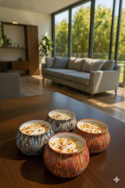 Decorative Floral Scented Tin Candles - Zambeel