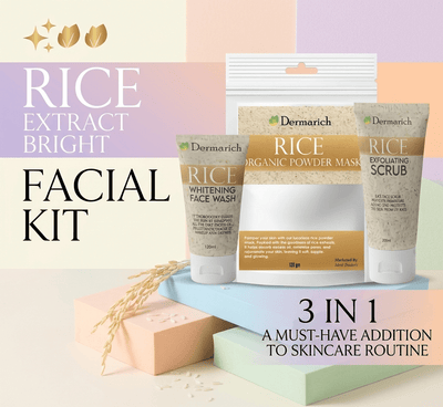 Dermarich - 3 - in - 1 Rice Extract Bright Facial Kit - Zambeel