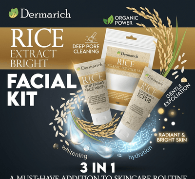 Dermarich - 3 - in - 1 Rice Extract Bright Facial Kit - Zambeel