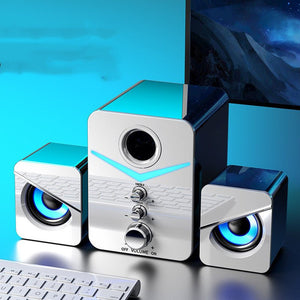 Desktop Computer Sound Bar Speakers with Compact Maneuverable Size Bluetooth Speaker - Zambeel