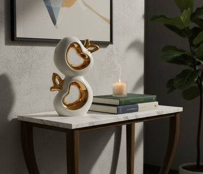 Double Heart Decorative Showpiece - Zambeel