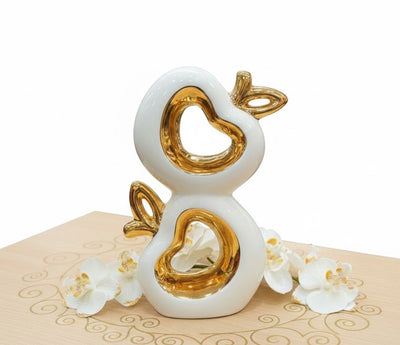 Double Heart Decorative Showpiece - Zambeel