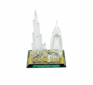 Dubai Burj Al Arab & Skyline Crystal Souvenir - Zambeel