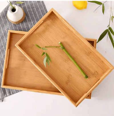 EcoServe Bamboo Serving Tray Set - Zambeel