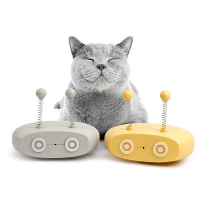 Electric Cat Interactive Toys Funny Pet Teasing Robot Laser Toys Automatic Steering Walking Sticks - Zambeel
