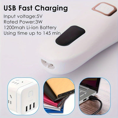 Electric Foot Grinder And Callus Remover, Electric Foot Polisher, Rechargeable Foot Washing And Pedicure Kit, Suitable For Cracked Heels And Dead Skin, With 3 Roller Heads - Zambeel