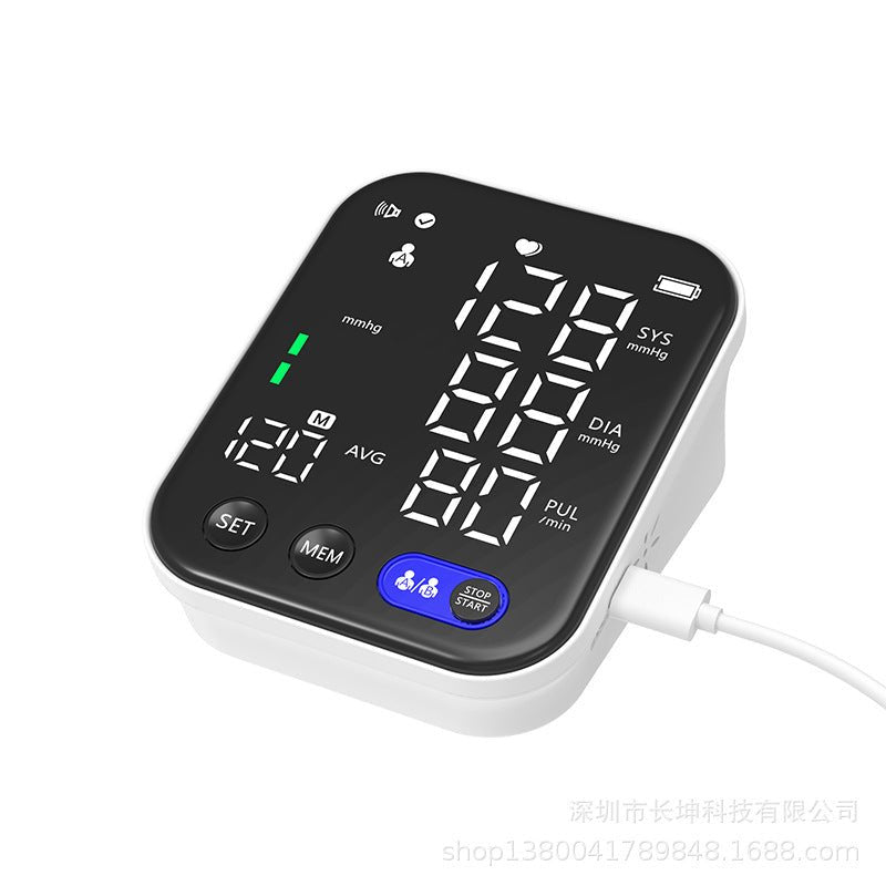 Electronic Blood Pressure Monitor Ultra Clear Large Screen Pulse Sphygmomanometer For Real - time Measurement Of Blood Pressure - Zambeel