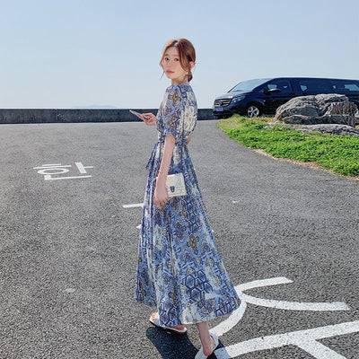 Elegant Floral - print Chic Dress - Zambeel