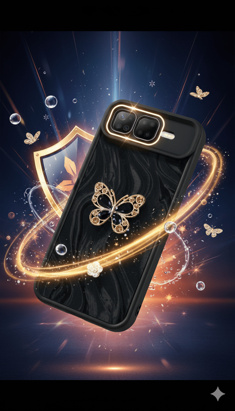 ElegantGlow Butterfly Back Case - Zambeel