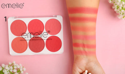 Emelie Cosmetics - Matte Blusher 6 Color Pallete - Zambeel