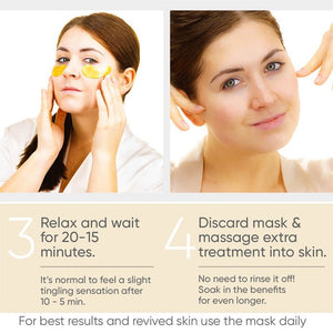 Eye Bag Removal Wrinkle Lifting And Tightening 24K Gold Eye Mask Patch - Zambeel