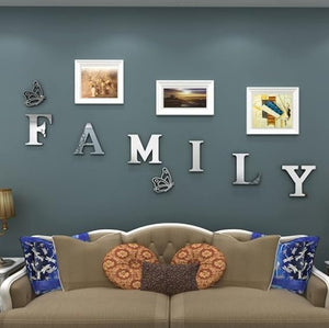 Family Sign Acrylic 3D Mirror Wall Decor - Zambeel