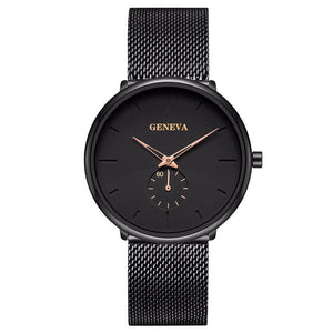 Fashion Casual Geneva Mens Watch Quartz Stainless Steel Brand Wristwatch Analog Watches Wrist - Zambeel