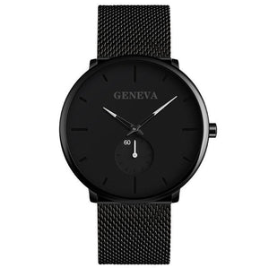 Fashion Casual Geneva Mens Watch Quartz Stainless Steel Brand Wristwatch Analog Watches Wrist - Zambeel