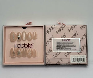 Febble - Crystal Leaf Nude Press - On Nails (Original) - Zambeel