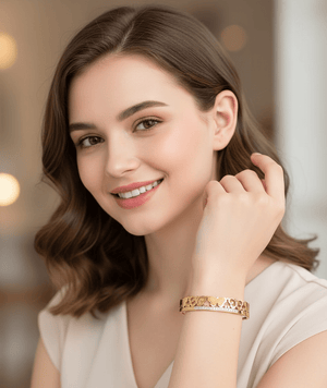 Floral Luxe Butterfly Bangle - Zambeel