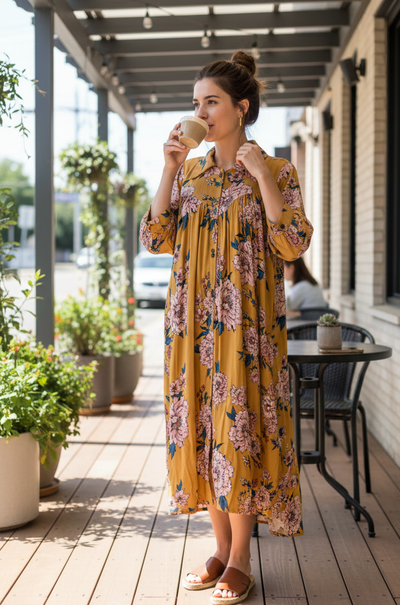 Floral Shirt Dress - Zambeel